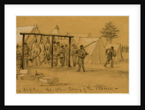 Commissary dept. Hd.qts. Army of the Potomac, 1863 March by Alfred R Waud