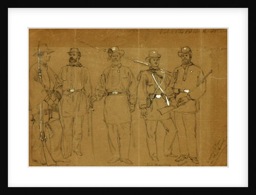 Group of Rhode Island Soldiers. Company C, 1861 ca. April-August by Alfred R Waud