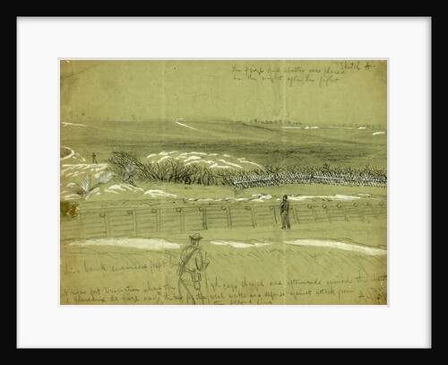 Spot near fort Damnation where the 9th Corps charged and afterwords carried the abattis by Alfred R Waud