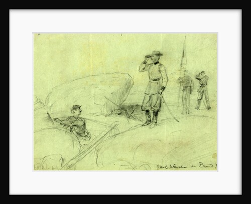 Genl Warren on Round Top, 1863 July by Alfred R Waud