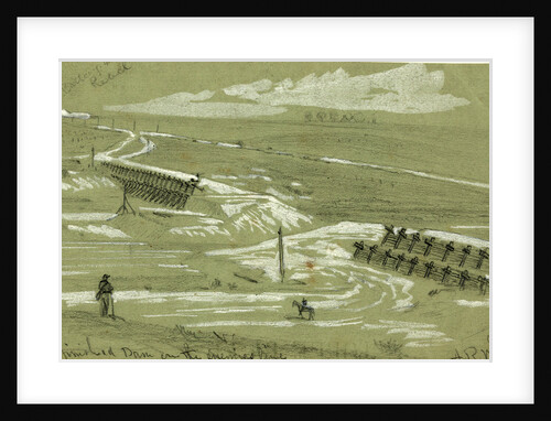 Unfinished dam on the enemies line, 1860-1865 by Alfred R Waud