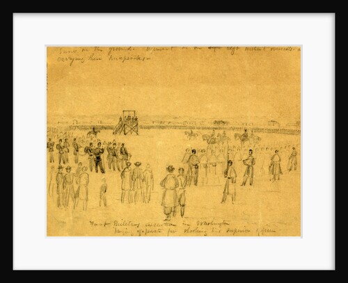 First military execution in Washington; hanging of a private for shooting his superior officer, 1862 January 6 by Alfred R Waud