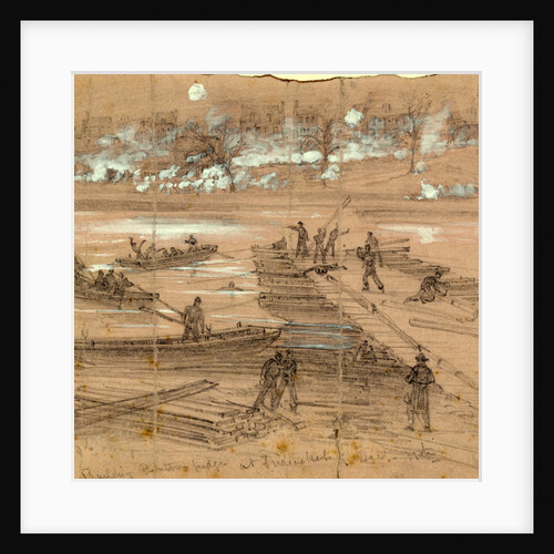 Building pontoon bridges at Fredericksburg Dec. 11th, 1862 December 11 by Alfred R Waud