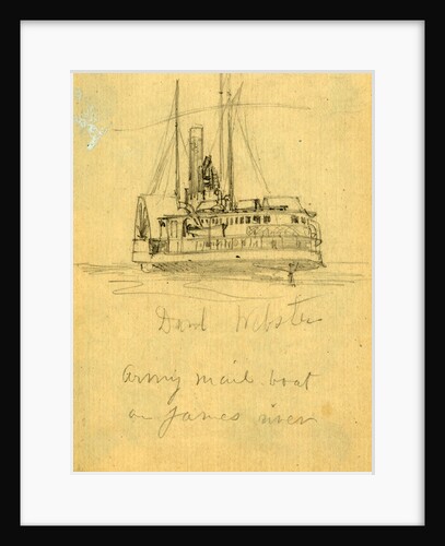 Danl Webster army mail boat on James river, 1860-1865 by Alfred R Waud