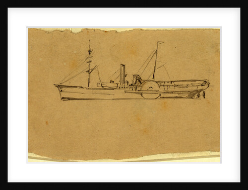A steamship, Broadside view, 1860-1865 by Alfred R Waud