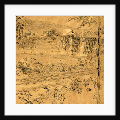 Monocacy R.R. Bridge, 1863 ca. June-July by Alfred R Waud
