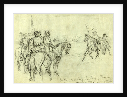 Custer receiving the flag of truce, appomatox 1865 by Alfred R Waud
