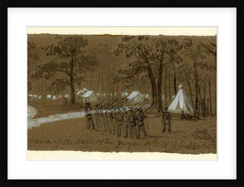 Scene in the camp of the Washington Greys. 8th N.Y.S.M, 1861 ca. April-August by Alfred R Waud