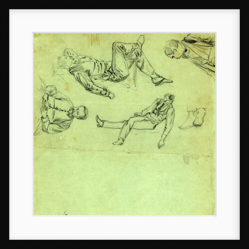 Sketches of figures in repose, 1865 by Alfred R Waud