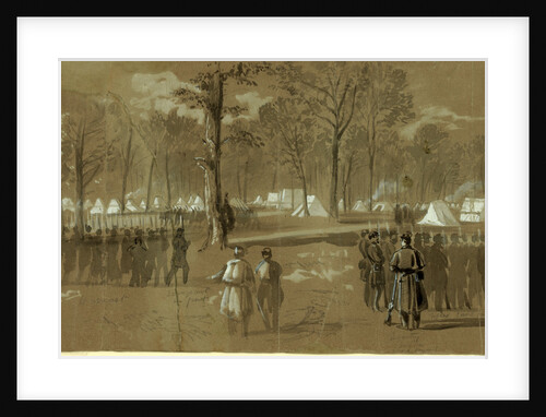 Camp of the second Connecticut regiment at Washington, in a grove on the north side of the city- Near the New York 7th by Alfred R Waud