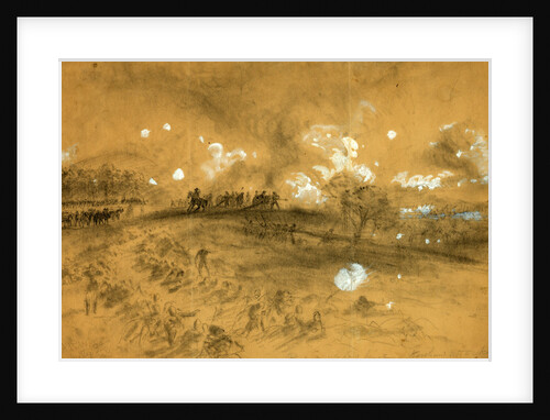 Part of Ward's line, Kershaw attacking by Alfred R Waud