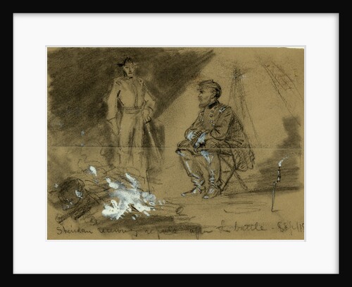 Sheridan receiving reports after the battle Sept. 19 by Alfred R Waud