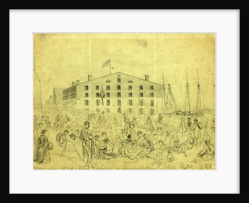 Libby again, Rebel soldiers waiting for accommodations in that Hotel by Alfred R Waud