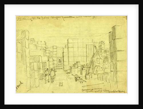Sheridans Army, Quarter Master Stores. Harpers Ferry by Alfred R Waud