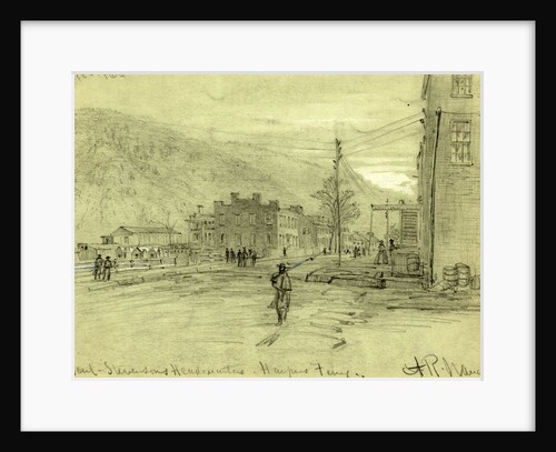 Genl. Stevensons Headqurters, Harpers Ferry by Alfred R Waud