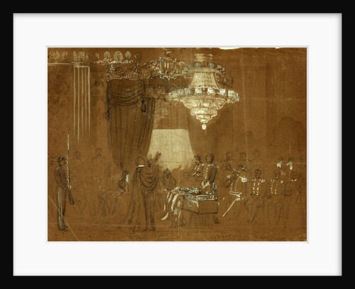 Funeral service over Col. Ellsworth at the White House East Room by Alfred R Waud