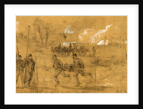 The signal telegraph train as used at the battle of Fredericksburg by Alfred R Waud