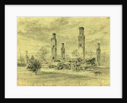The last of Genl. Lees Headquarters Petersburg, after the battle by Alfred R Waud