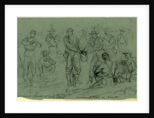 The soldiers sharing rations by Alfred R Waud