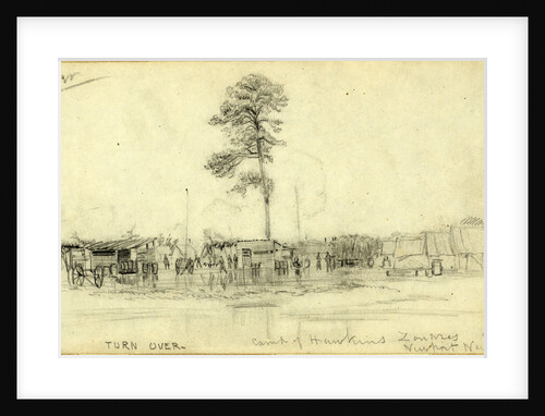 Camp of Hawkins Zouaves, Newport News 1861 by Alfred R Waud