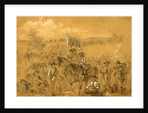 The 1st Virginia Cavalry at a halt by Alfred R Waud