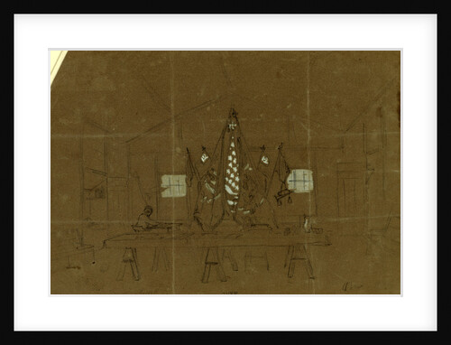 Col. Butterfields headquarters, Camp Anderson DC by Alfred R Waud