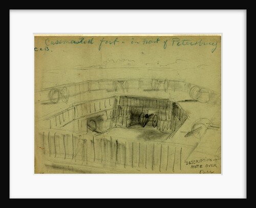 Casemented fort in front of Petersburg by Alfred R Waud