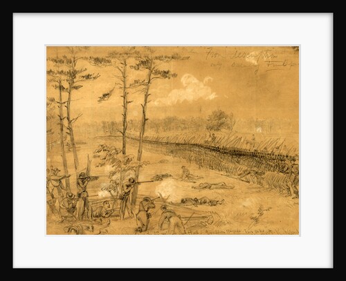 Bayonet charge of the 2nd reg. Col. Hall. Excelsior Brigade. Fair Oaks June 1862 by Alfred R Waud