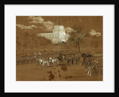 Funeral of Col. Vosburgh. The Hearse approaching the R.R. Depot by Alfred R Waud