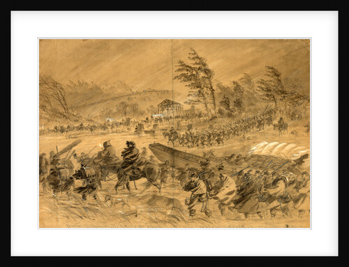 Winter Campaigning. The Army of the Potomac on the move. Sketched near Falmouth--Jan. 21st by Alfred R Waud