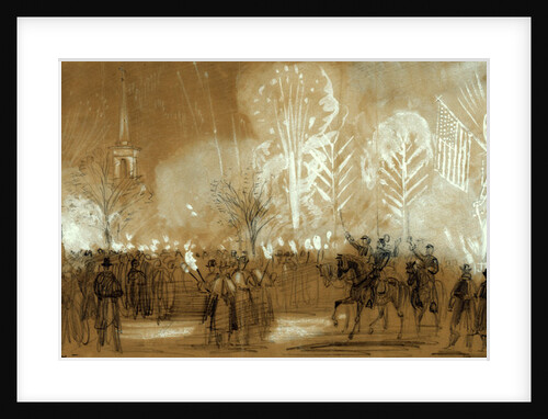 In front of McClellans house by Alfred R Waud