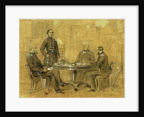 General Scott giving orders to his aides for the advance of the Grand Army by Alfred R Waud