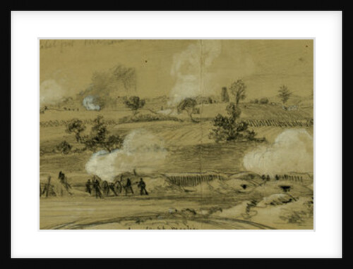 A gopher hole. Commanding position held by the Rebels in front of Genl. Warren. Officers quarters on the front by Alfred R Waud
