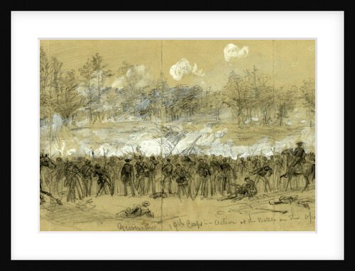 Grovers div. 19th Corps in action at the Battle in the Opequon by Alfred R Waud