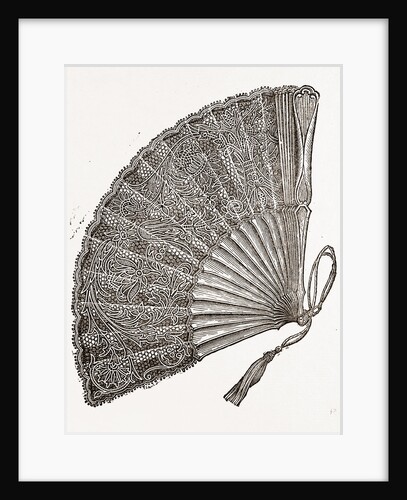 Fan Of Ivory And Real Lace by Anonymous