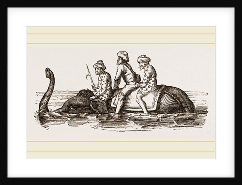 Elephant swimming by Anonymous