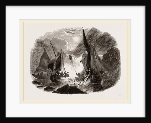 Salmon-spearing by Torchlight by Anonymous