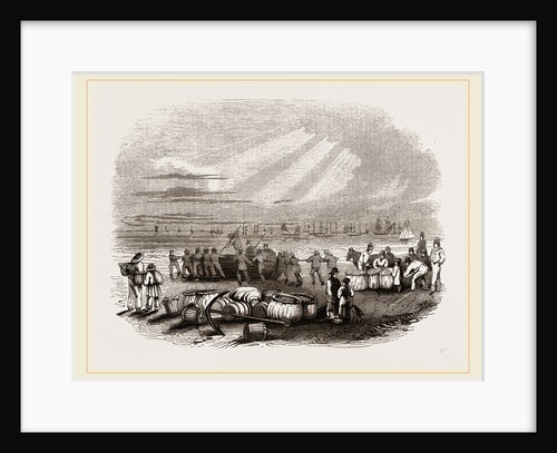 Herring-fishers on Yarmouth Beach, UK by Anonymous