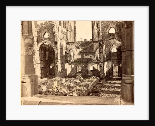 Interior of the Roman Catholic Cathedral, St. John and St. Finbar, Broad Street, Charleston, S.C., destroyed by the great fire of 1861 by Anonymous