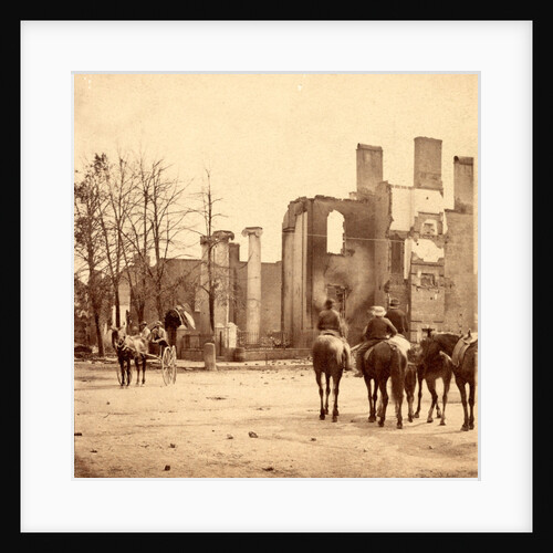 Bank of Chambersburg & Franklin House, Chambersburg, Franklin Co., Pa., destroyed by the rebels under McCausland, July 30th, 1864 by Anonymous