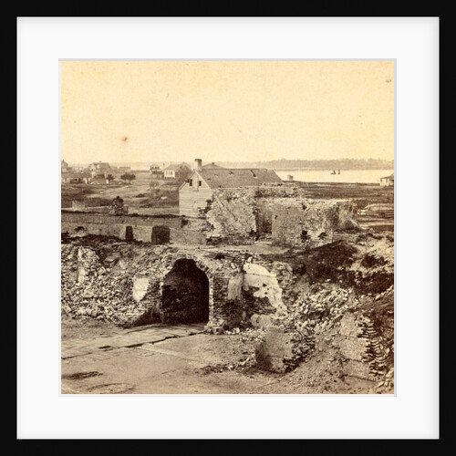 Interior of Fort Moultrie, Moultrieville in the distance by Anonymous