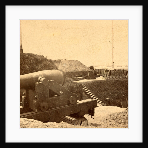 Interior view of Castle Pinckney, Charleston Harbor, S.C. City in the distance by Anonymous