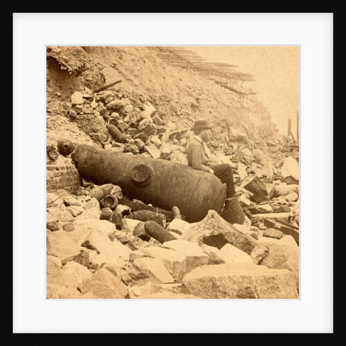 View of Fort Sumpte, showing a mingled mass of debris, shot, shell & bursted gun by Anonymous