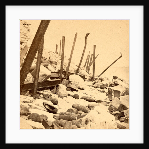 View of Fort Sumpte, showing the debris, shot, and shell by Anonymous