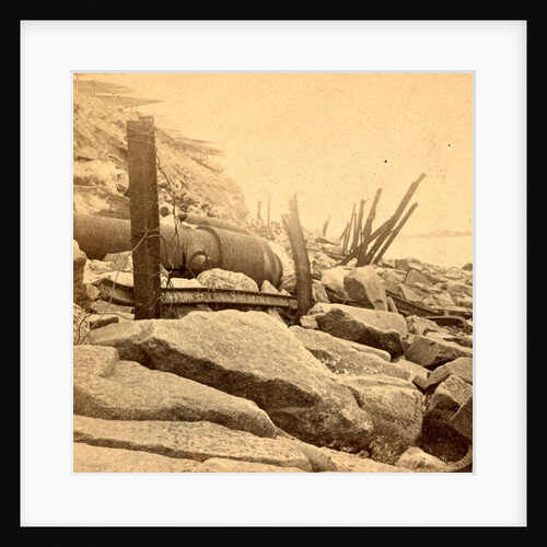 View of Fort Sumpte, showing the debris, shot, shell, and broken guns by Anonymous