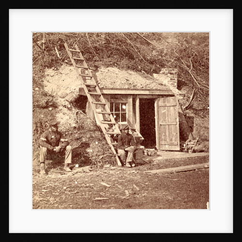 Bomb-proof quarters of Major Strong, at Dutch Gap, VA, July, 1864, USA by Anonymous