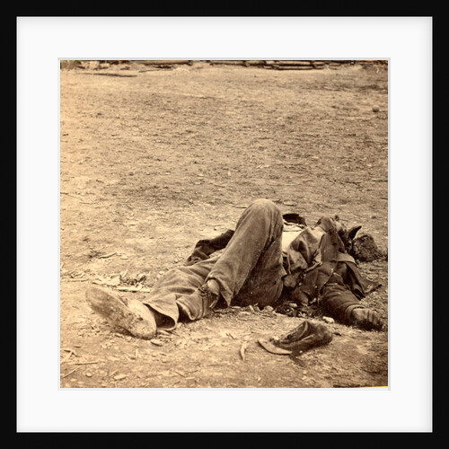 A dead rebel soldier, inside the Union picket lines, USA by Anonymous
