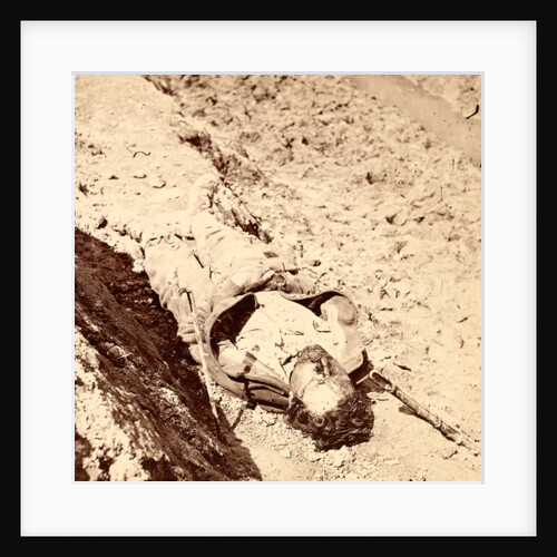 Dead Confederate soldier in the trenches, USA by Anonymous