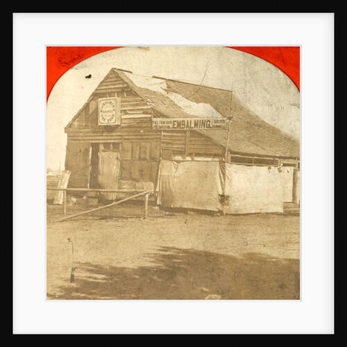 Embalming building near Fredericksburg, where some bodies were prepared for sending home, USA by Anonymous