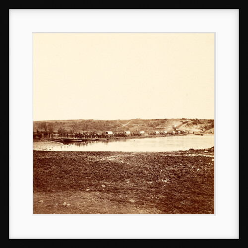 Wagon train crossing the Rappahannock River, USA by Anonymous
